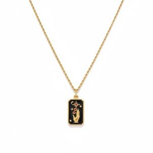NWT Gold Sun Moon Necklace Dainty Celestial Gothic Boho Festival Charm